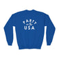 Party in the USA Youth Crewneck Sweatshirt, Kids Casual Wear, Patriotic Gift, Holiday Apparel, Independence Day Style, Birthday Present