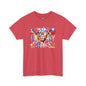 Cow red white & blue tee