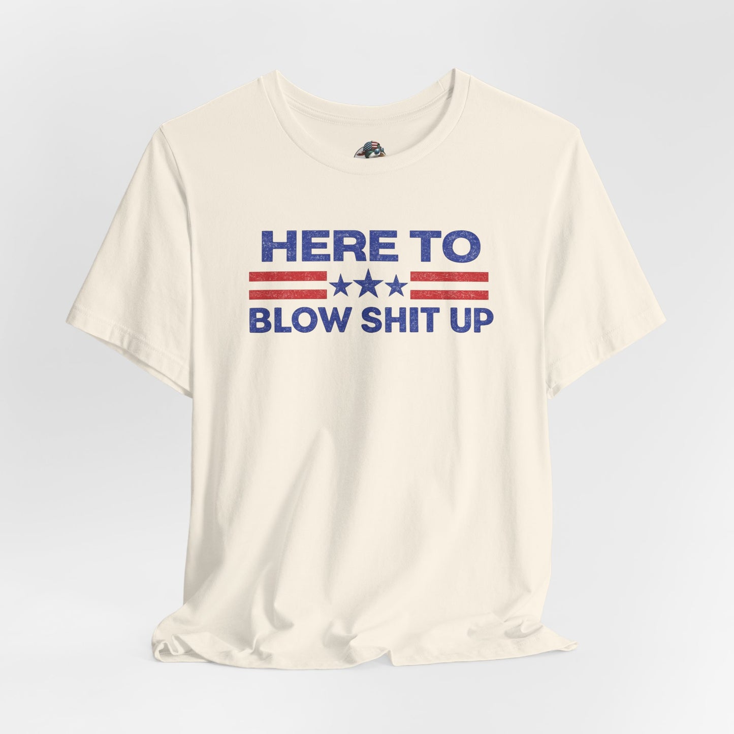 Here To Blow Shit Up Adult Tee
