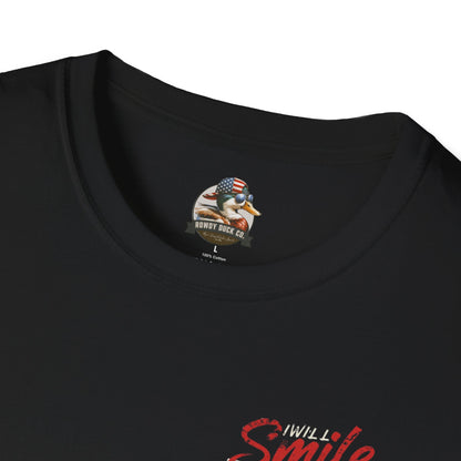 “When it comes to my wife, I will smile in my mugshot” funny tee