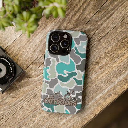 Turqoise old school camo Phone Case - Life Lessons Outdoors