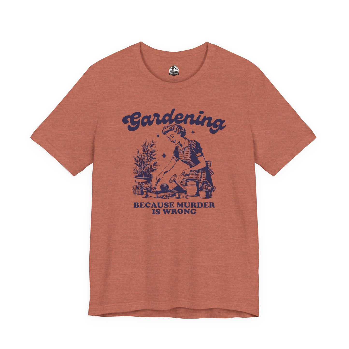 Gardening Humor Tee: "Because Murder Is Wrong" Unisex Jersey Shirt, Funny Gardening T-Shirt, Gift for Gardeners, Plant Lover Apparel, [...]