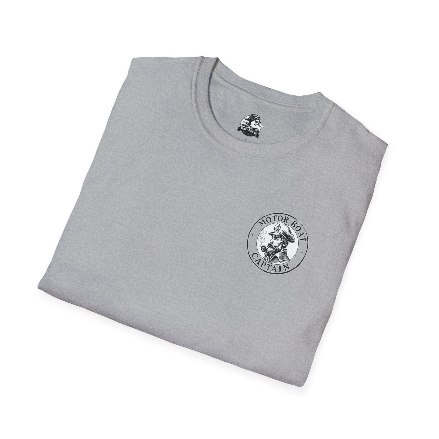 Motor Boat Captain Unisex Softstyle T-Shirt - Nautical Adventure Tee
