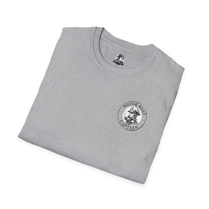 Motor Boat Captain Unisex Softstyle T-Shirt - Nautical Adventure Tee
