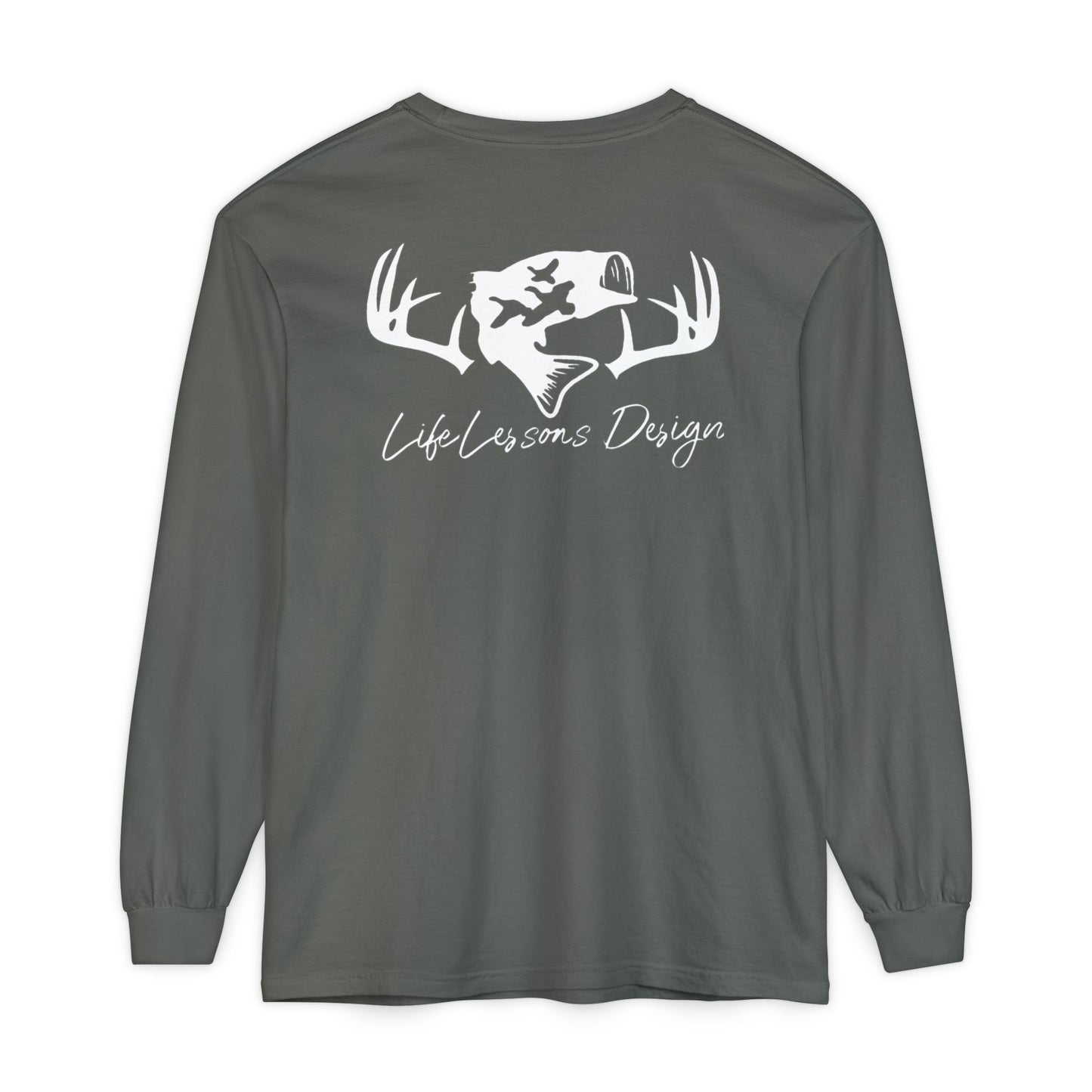 Life Lessons Design fishing & Hunting Long Sleeve Tee