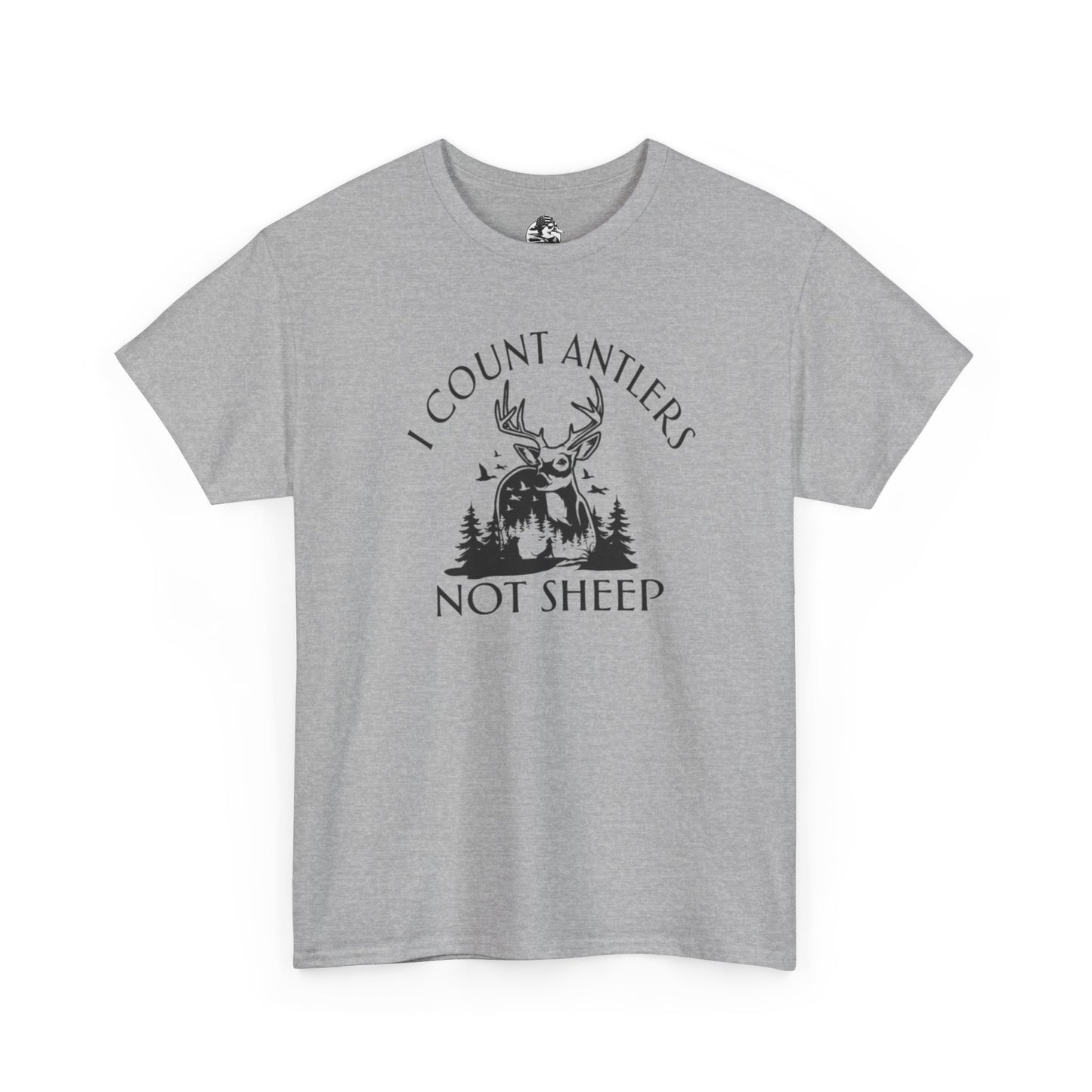 I Count Antlers Not Sheep Graphic Tee