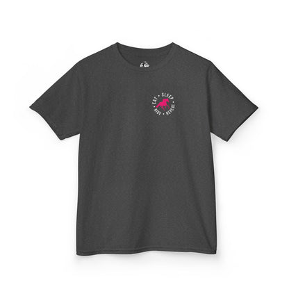 Kids Horse Riding Tee- Eat Sleep Ride Horses Repeat