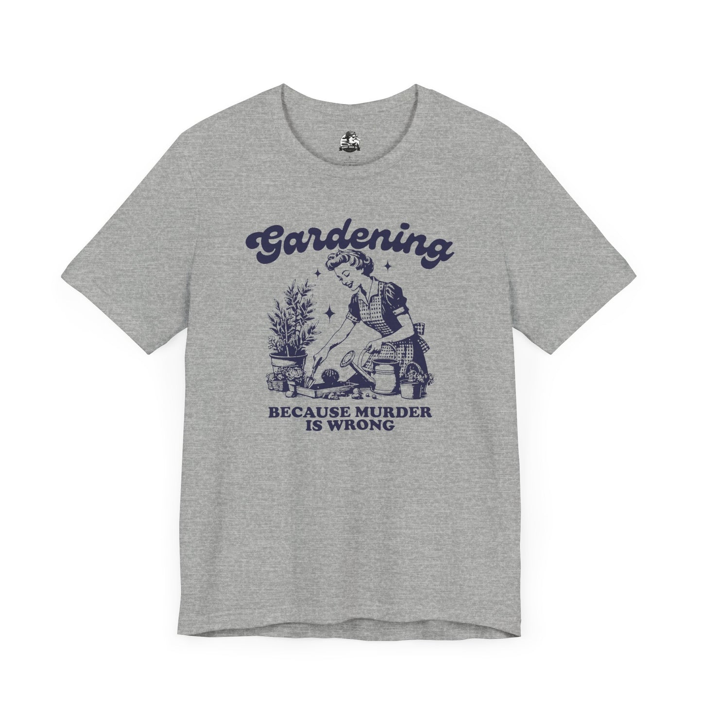 Gardening Humor Tee: "Because Murder Is Wrong" Unisex Jersey Shirt, Funny Gardening T-Shirt, Gift for Gardeners, Plant Lover Apparel, [...]