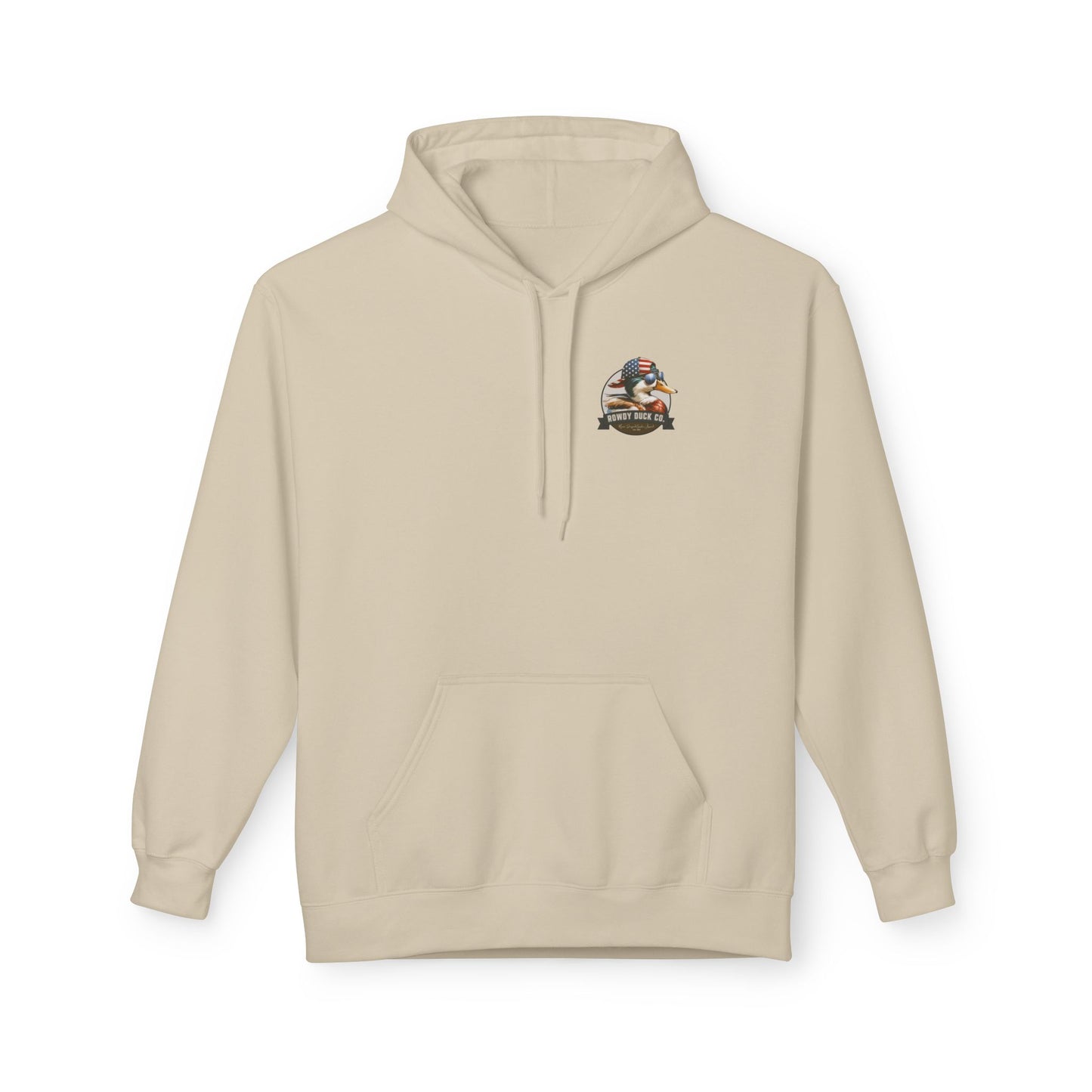 Patriotic Duck Hoodie, Fun Casual Wear for Outdoors, Gift for Animal Lovers, Unique Hoodie for Holidays, Comfy Everyday Style