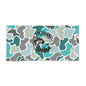 Turquoise Camo Beach Towel - Perfect for Summer Days and Outdoor Adventures
