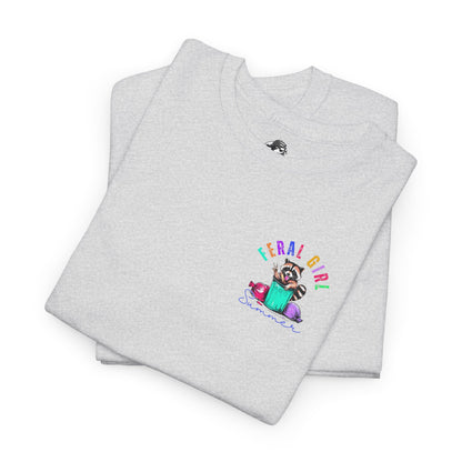 Feral Girl Summer Tee, Trendy Unisex T-Shirt, Casual Summer Wear, Gift for Friends, Festival Outfit, Playful Graphic Tee