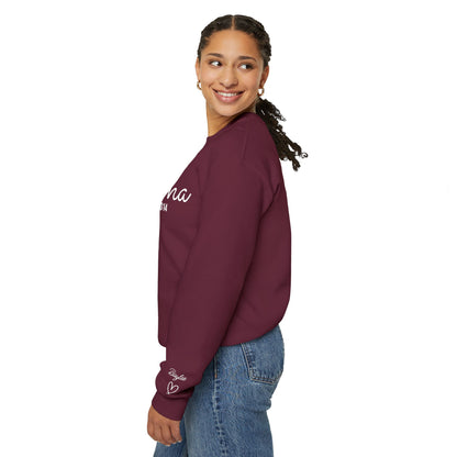 Custom Embroidered Mama Cursive Fleece Crewneck