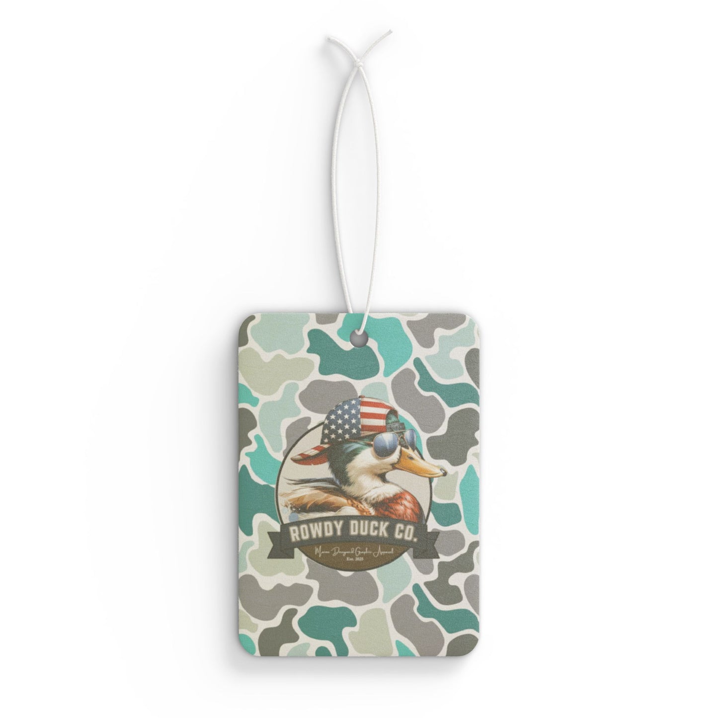 Turquoise Camo Car Air Freshener - Adventure Vibes