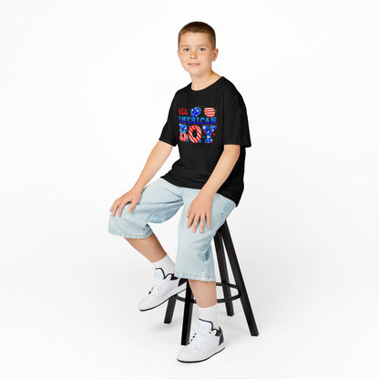 All American Boy Kids Tee, Patriotic T-Shirt, 4th of July Outfit, Independence Day Gift, Summer Kids Clothing