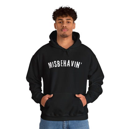 Misbehavin' Unisex Heavy Blend Hoodie | Cozy Sweatshirt for Casual Wear, Gift for Friends, Relaxed Fit Fashion
