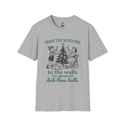 Christmas Humor Graphic T-Shirt - 'From the Windows to the Walls'
