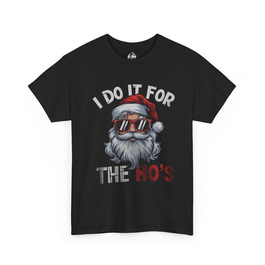 Christmas Santa Graphic Tee - "I Do It For The Ho's"