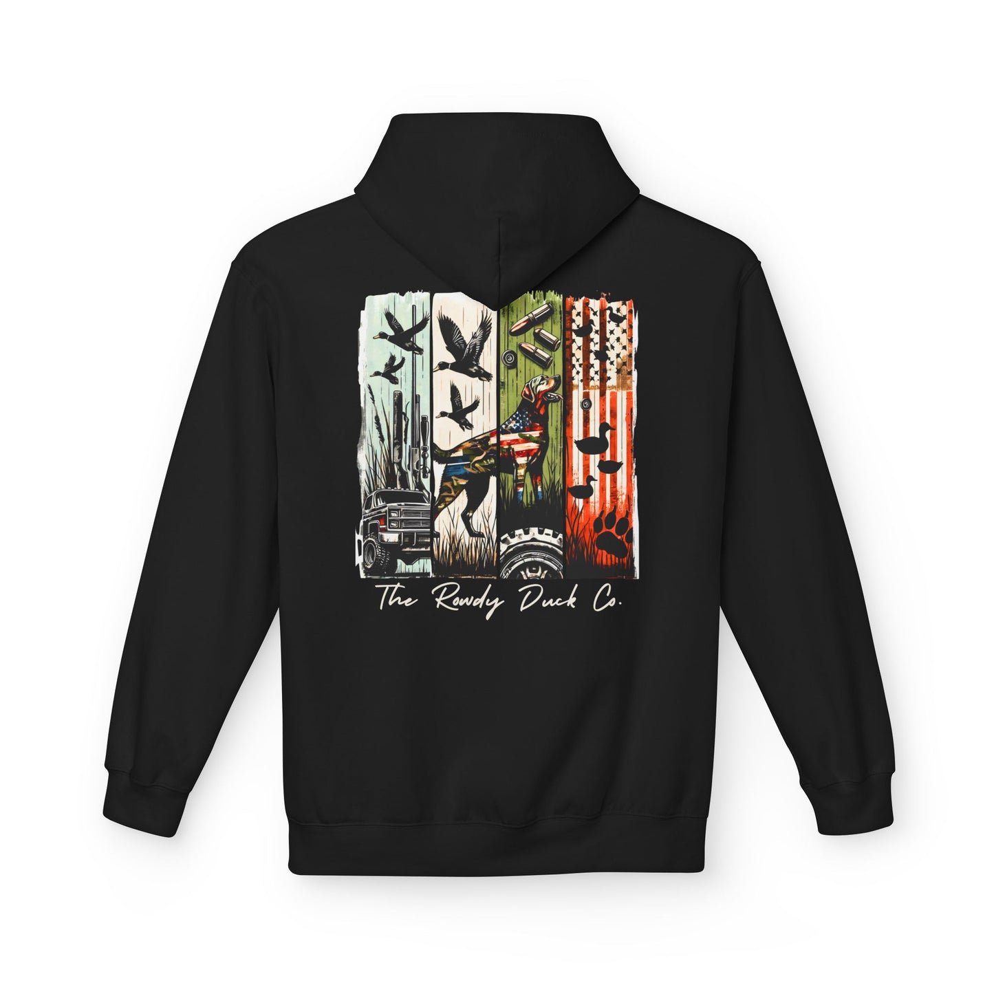 The RowdyDuckCo. -Graphic Hoodie - American Flag Country