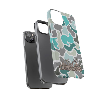 Turqoise old school camo Phone Case - Life Lessons Outdoors