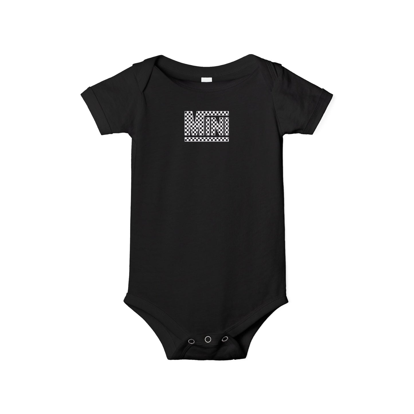 Racing Checkered Flag - Mini - Short sleeve Baby Onesie