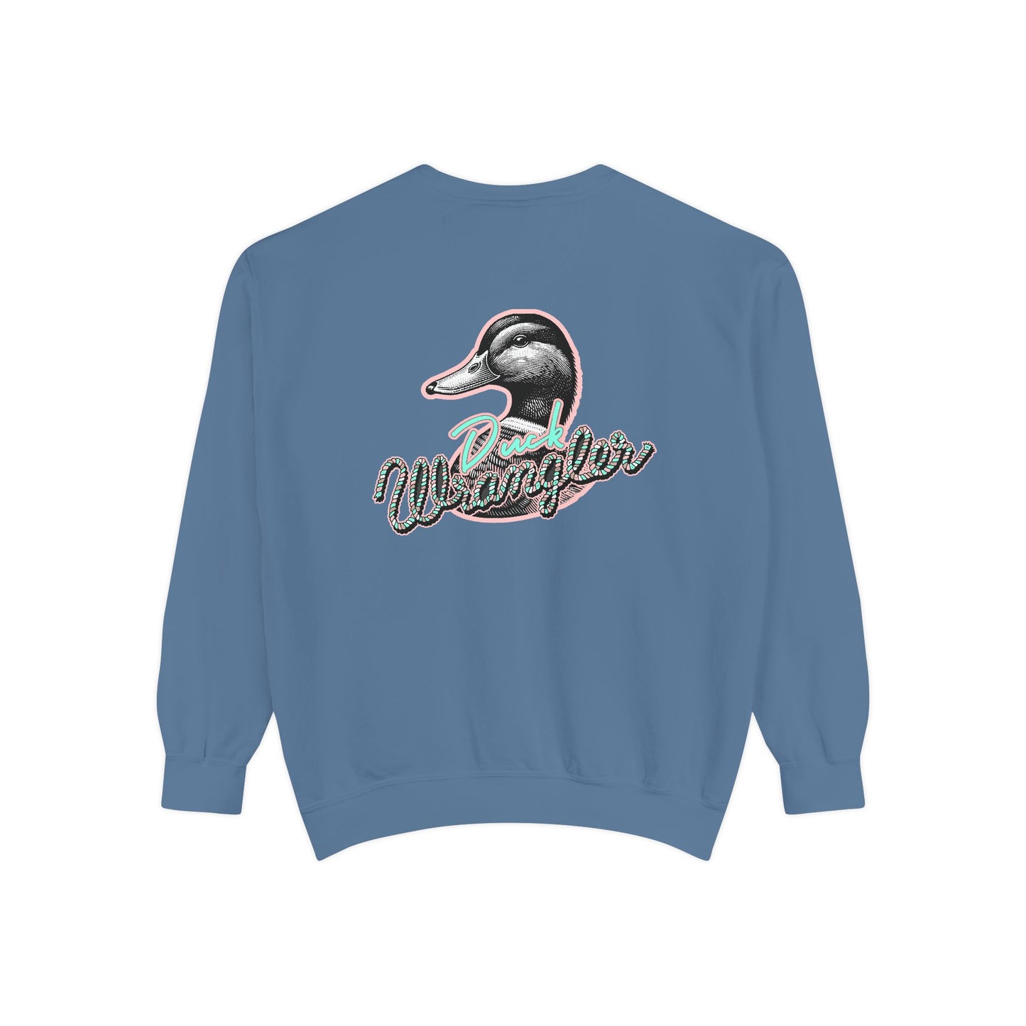 Duck Wrangler Unisex Sweatshirt - Cozy and Vibrant Garment-Dyed Crewneck