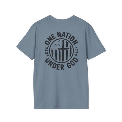 Patriotic Unisex T-Shirt - One Nation Under God, Casual Tee, Gift for Veterans, American Pride Shirt, Everyday Wear