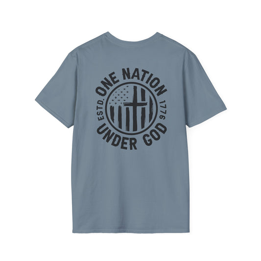 Patriotic Unisex T-Shirt - One Nation Under God, Casual Tee, Gift for Veterans, American Pride Shirt, Everyday Wear