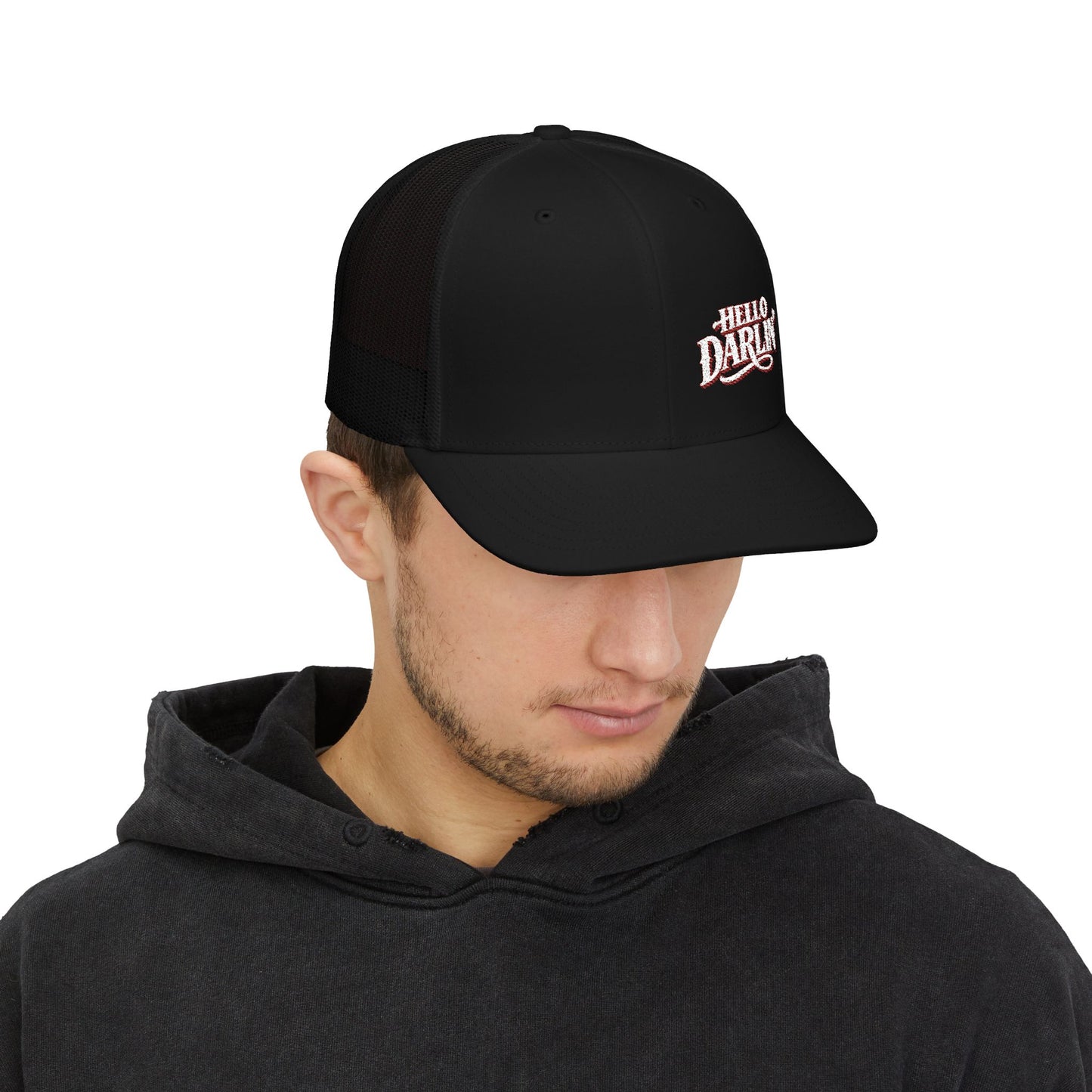 Hello Darlin' Embroidered Trucker Cap