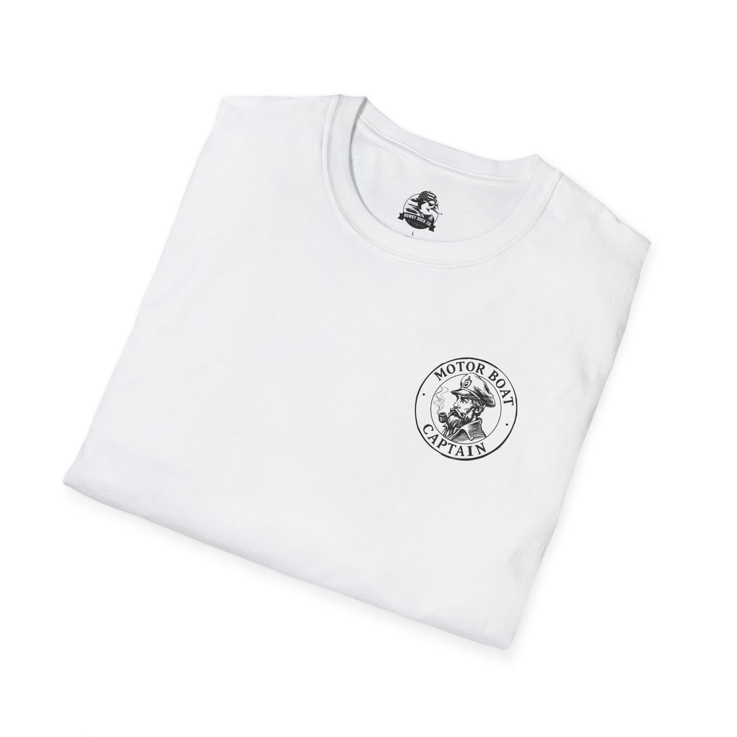 Motor Boat Captain Unisex Softstyle T-Shirt - Nautical Adventure Tee