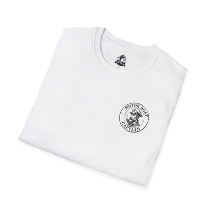 Motor Boat Captain Unisex Softstyle T-Shirt - Nautical Adventure Tee