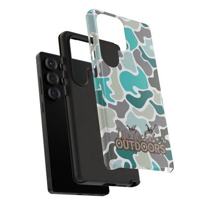 Turqoise old school camo Phone Case - Life Lessons Outdoors