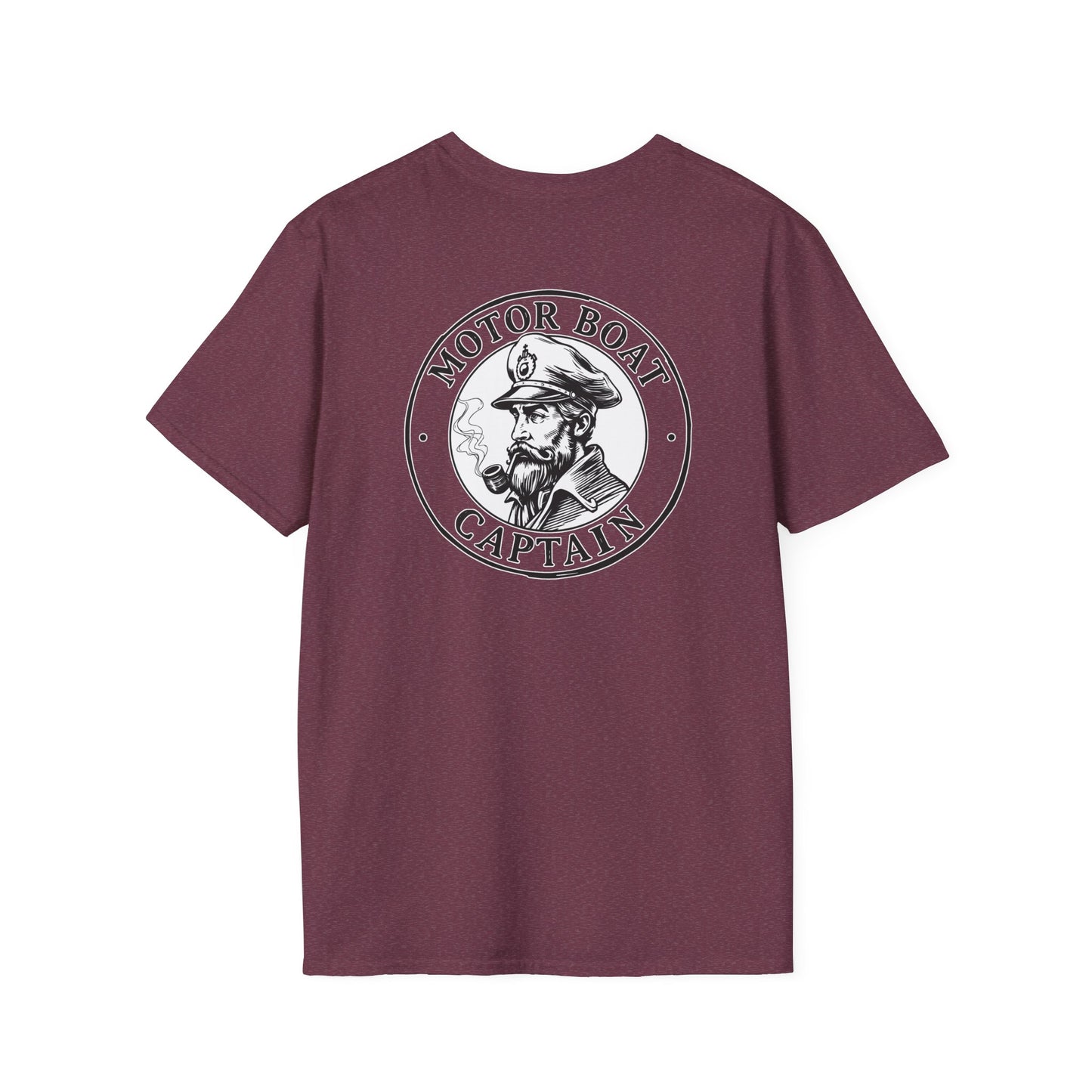 Motor Boat Captain Unisex Softstyle T-Shirt - Nautical Adventure Tee