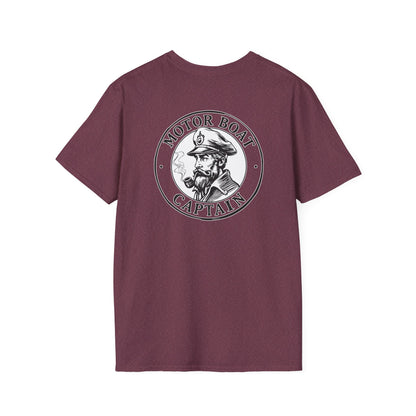 Motor Boat Captain Unisex Softstyle T-Shirt - Nautical Adventure Tee