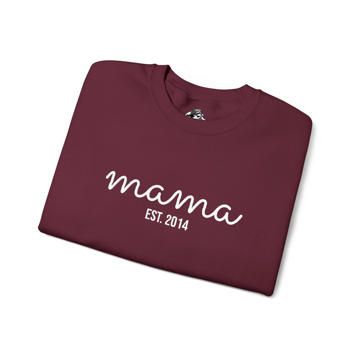 Custom Embroidered Mama Cursive Fleece Crewneck