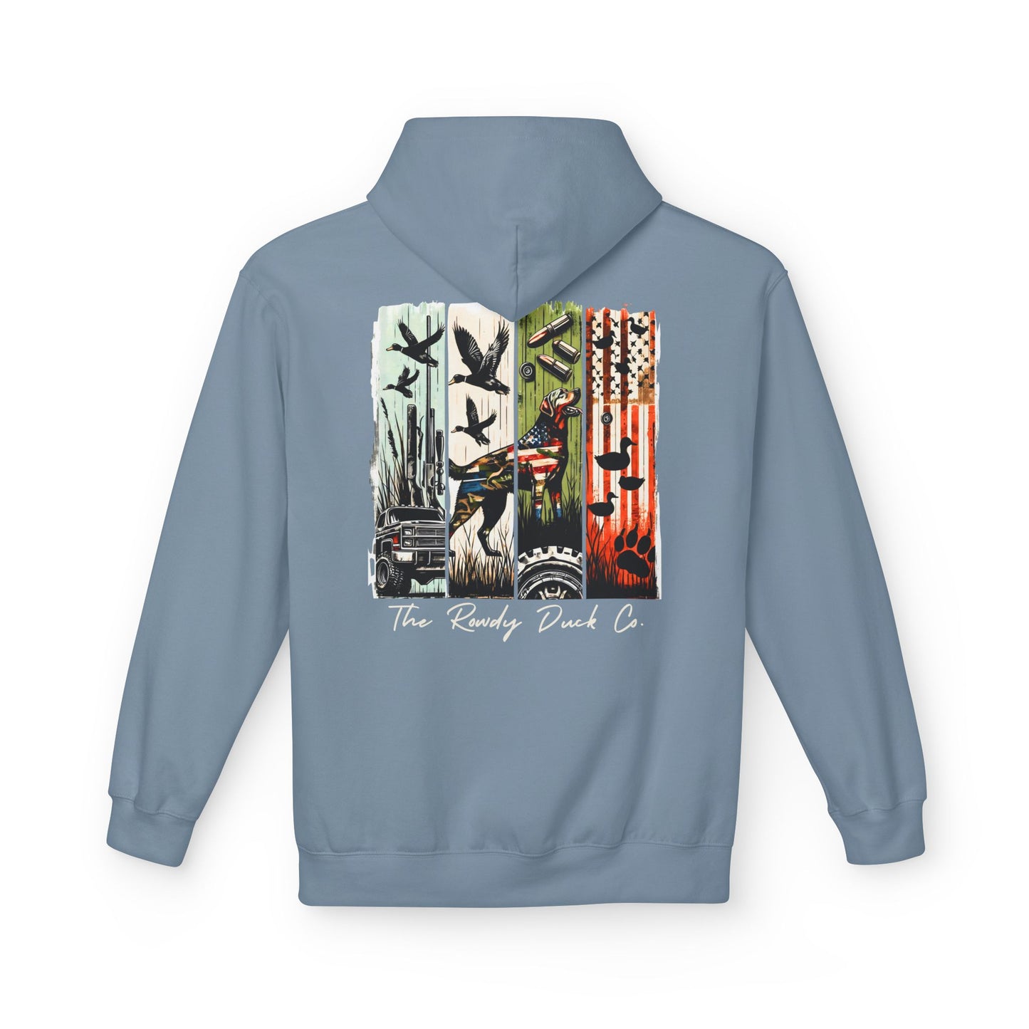The RowdyDuckCo. -Graphic Hoodie - American Flag Country