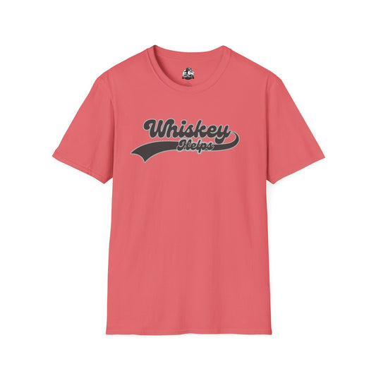 Whiskey Helps Unisex Softstyle T-Shirt - Fun Casual Tee for Whiskey Lovers