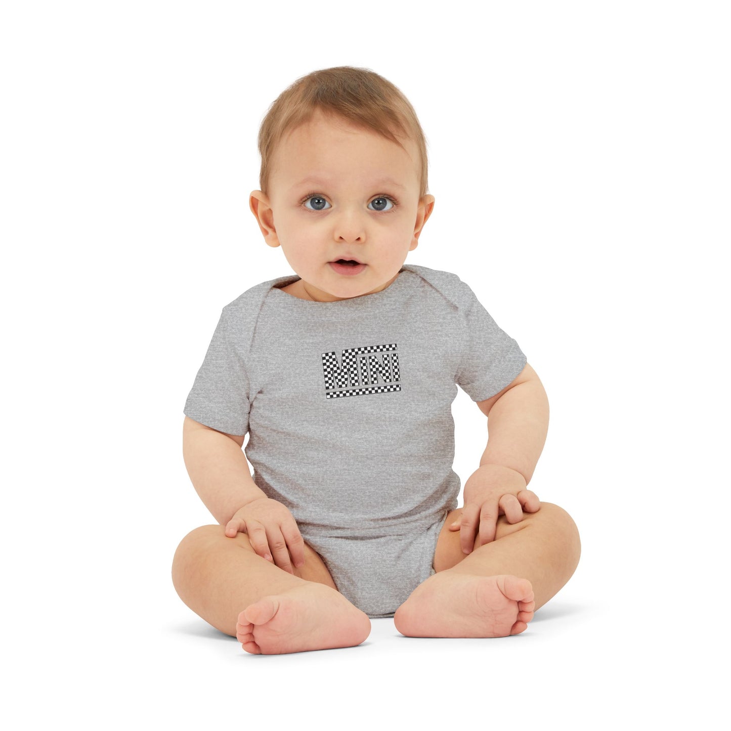 Racing Checkered Flag - Mini - Short sleeve Baby Onesie