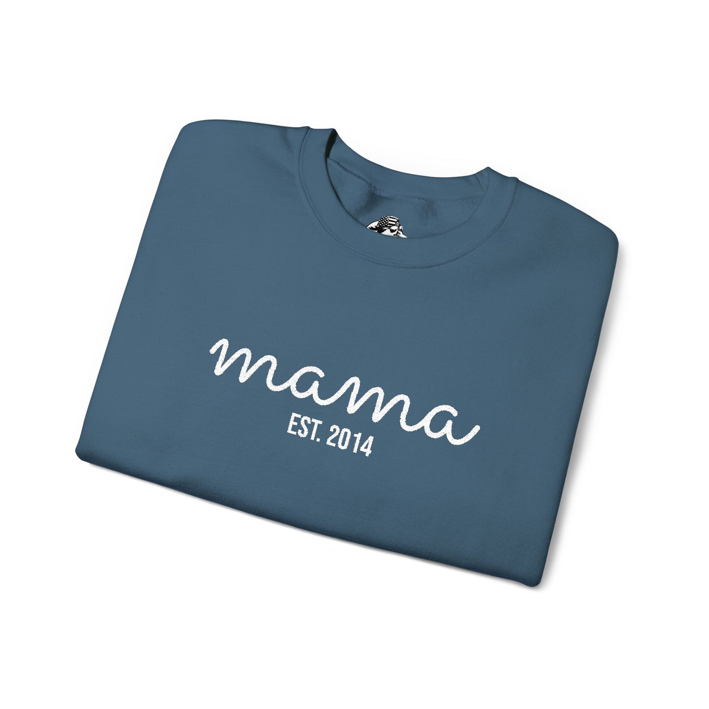 Custom Embroidered Mama Cursive Fleece Crewneck