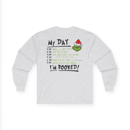 The Grinch Schedule Long Sleeve Cotton Tee