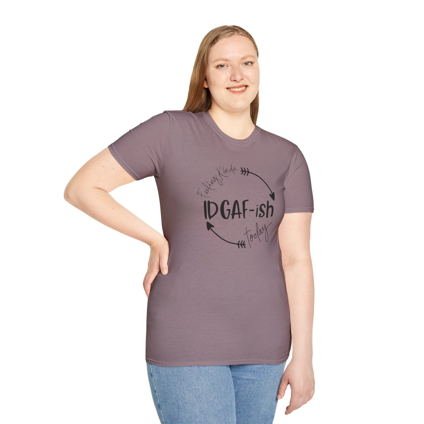 IDGAF-ish Unisex Softstyle T-Shirt, Casual Tee, Gift for Him/Her, Funny Shirt, Everyday Wear, Quirky Apparel