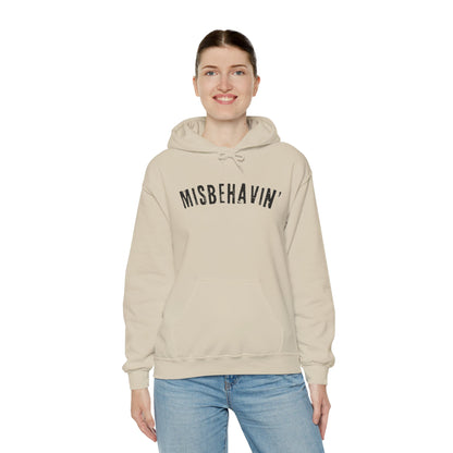 Misbehavin' Unisex Heavy Blend Hoodie | Cozy Sweatshirt for Casual Wear, Gift for Friends, Relaxed Fit Fashion