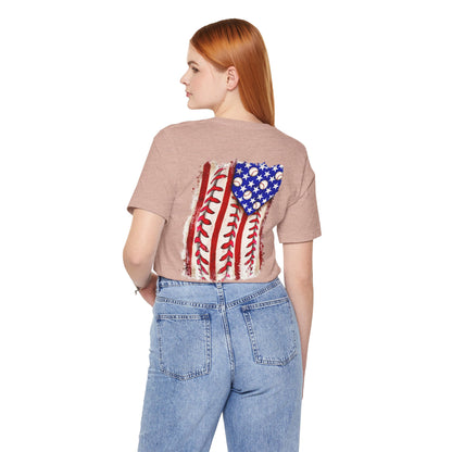 Patriotic Baseball Tee, Unisex T-Shirt, Independence Day Apparel, Sports Fan Gear, Summer BBQ Outfits, Casual Everyday Wear