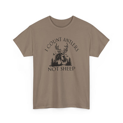 I Count Antlers Not Sheep Graphic Tee