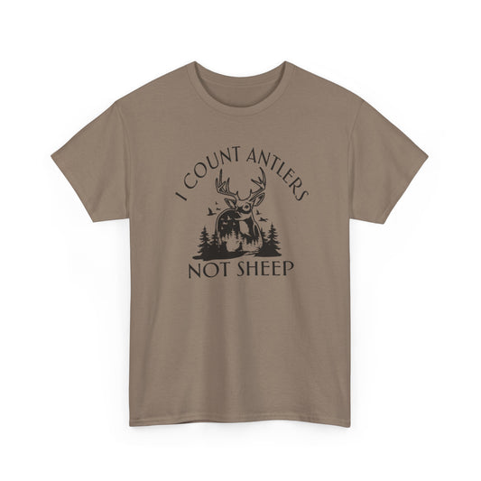 I Count Antlers Not Sheep Graphic Tee