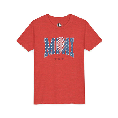 Patriotic Youth Tee, Kids 4th of July Shirt, Mini American Flag T-Shirt, Summer Playwear, Independence Day Gift