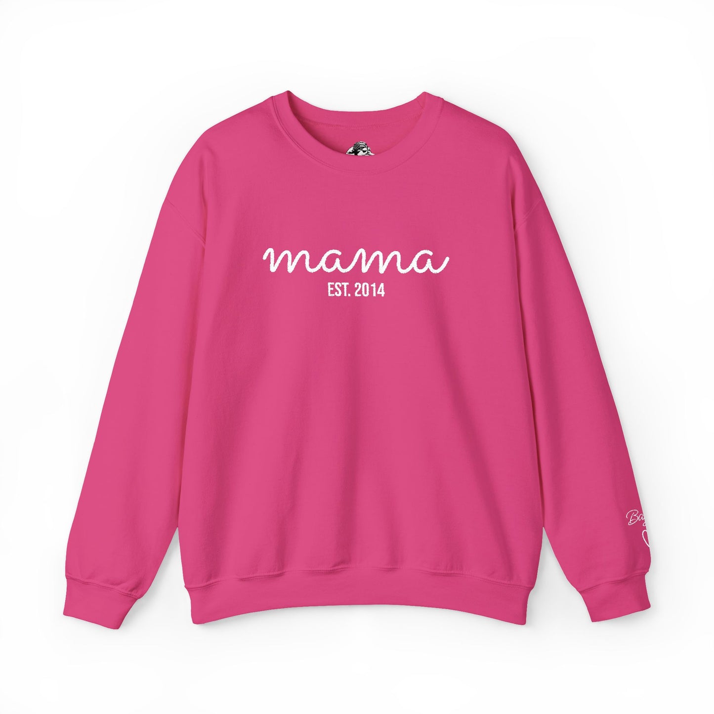 Custom Embroidered Mama Cursive Fleece Crewneck