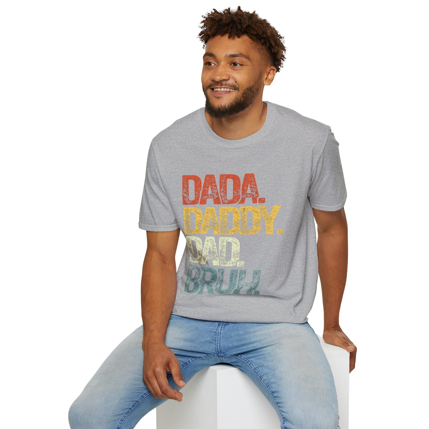 Father's Day Humor T-Shirt, Dada Daddy Dad Bruh Tee, Unisex Gift for Dads, Funny Dad Shirt for Birthdays, Casual Wear