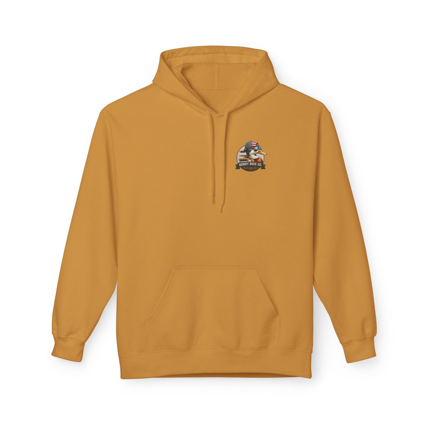 Patriotic Duck Hoodie, Fun Casual Wear for Outdoors, Gift for Animal Lovers, Unique Hoodie for Holidays, Comfy Everyday Style