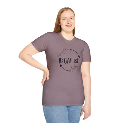 IDGAF-ish Unisex Softstyle T-Shirt, Casual Tee, Gift for Him/Her, Funny Shirt, Everyday Wear, Quirky Apparel