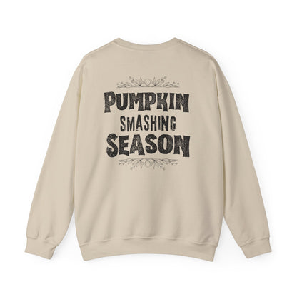 Pumpkin boo-bies (pumpkin smashing season) fleece crewneck